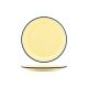 JAB Vintage Yellow / Blue Rim Round Plate 255mm