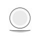 JAB Vintage White / Black Rim Round Plate 265mm