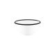 JAB Vintage White / Black Rim Round Bowl 175x80mm / 1100ml