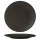 Zuma Charcoal Round Coupe Ribbed Plate-310mm  Box of  3