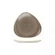 Churchill Stonecast Triangular Plate-192Mm - Peppercorn Grey (Box Of - 12)