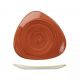 Churchill Stonecast Triangular Plate-260Mm - Spiced Orange (Box Of - 12)