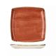 Churchill Stonecast Square Deep Plate-268X268Mm - Spiced Orange (Box Of 6)