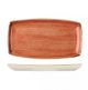 Churchill Stonecast Oblong Plate-350X185Mm - Spiced Orange (Box Of 6)