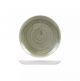 Churchill Patina Round Coupe Plate-217Mm - Burnished Green (Box Of - 12)