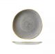 Churchill Stonecast Trace Organic Round Plate-210Mm - Peppercorn Grey (Box Of - 12)