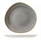 Churchill Stonecast Trace Organic Round Plate-286Mm - Peppercorn Grey (Box Of - 12)