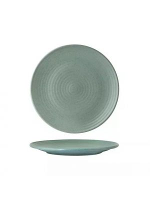 Zuma Mint Round Coupe Ribbed Plate-210mm  Box of  6