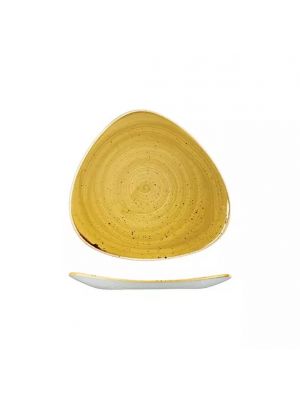 Churchill Stonecast Triangular Plate-229Mm  Box Of - Mustard Seed Yellow