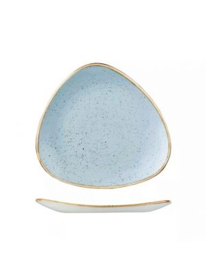 Churchill Stonecast Triangular Plate-260Mm  Box Of - Duck Egg