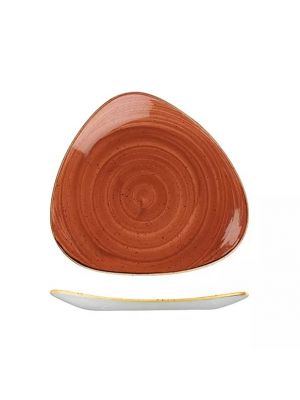 Churchill Stonecast Triangular Plate-260Mm - Spiced Orange (Box Of - 12)