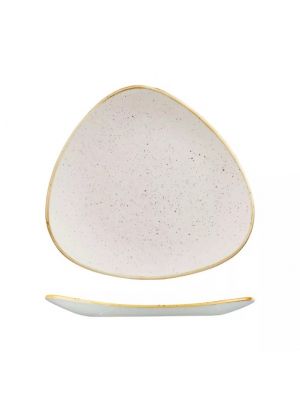 Churchill Stonecast Triangular Plate-300Mm  Box Of - Barley White