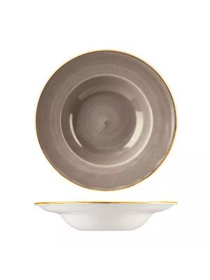 Churchill Stonecast Wide Rim Bowl-280Mm Ø  Box Of - Peppercorn Grey