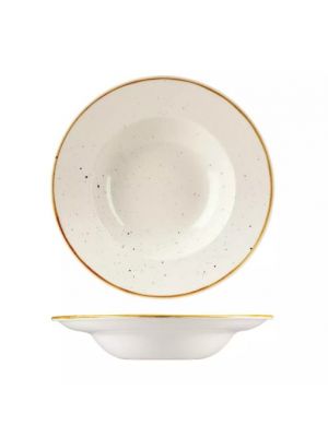 Churchill Stonecast Wide Rim Bowl-280Mm Ø  Box Of - Barley White