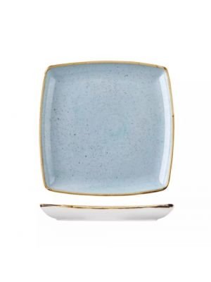 Churchill Stonecast Duck Egg Square Deep Plate-268X268Mm (Box Of - 6)