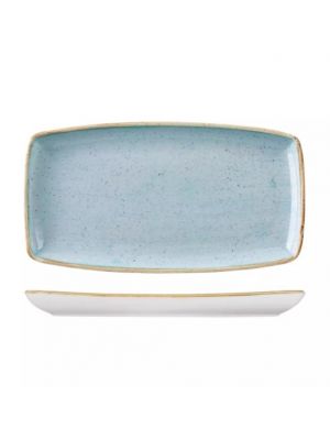 Churchill Stonecast Oblong Plate-350X185Mm - Duck Egg (Box Of 6)