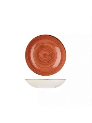 Churchill Stonecast Round Coupe Bowl-182Mm - Spiced Orange (Box Of 12)