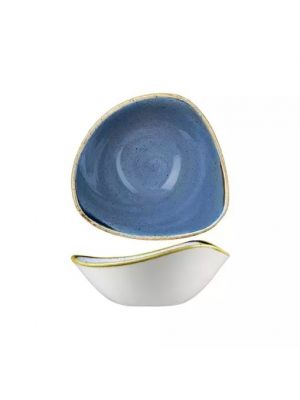 Churchill Stonecast Triangular Bowl-185Mm - Cornflower Blue (Box Of - 12)