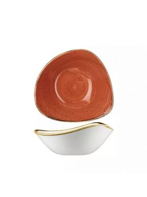 Churchill Stonecast Triangular Bowl-185Mm - Spiced Orange (Box Of - 12)