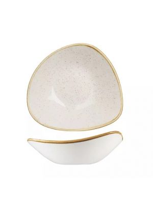 Churchill Stonecast Triangular Bowl-230Mm - Barley White (Box Of - 12)