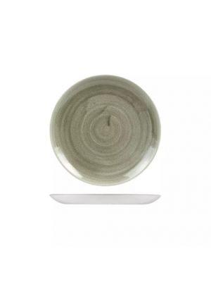 Churchill Patina Round Coupe Plate-217Mm - Burnished Green (Box Of - 12)