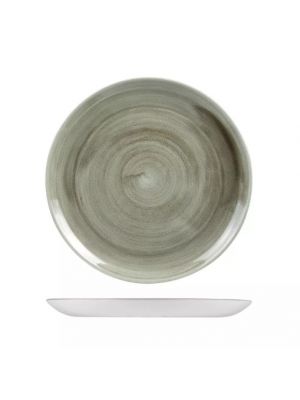 Churchill Patina Round Coupe Plate-288Mm - Burnished Green (Box Of - 12)