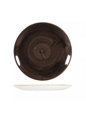 Churchill Patina Round Coupe Plate-288Mm - Iron Black (Box Of - 12)