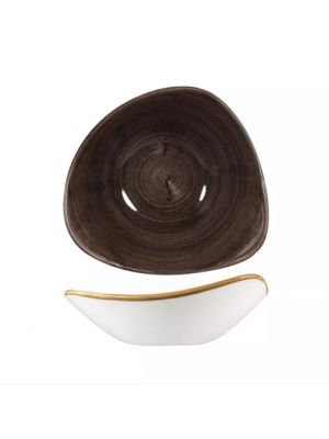 Churchill Patina Triangular Bowl-253Mm - Iron Black (Box Of - 12)