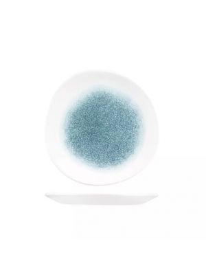 Churchill Stonecast Trace Organic Round Plate-210Mm Topaz Blue Box Of  - 12