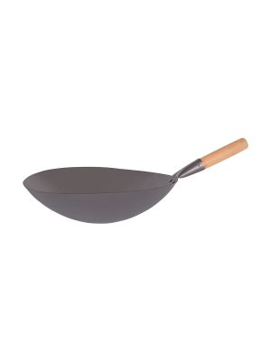 Asian Wok Iron Wood Handle 400mm
