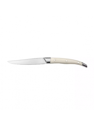 Cavalier Lacrox Steak Knife White Handle - 242mm