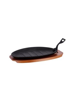 Steak Sizzler Cast Iron Gray Finish with Handle 290x180mm