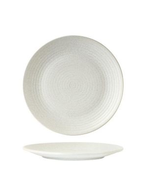 Zuma Frost Round Coupe Ribbed Plate-265mm  Box of  6