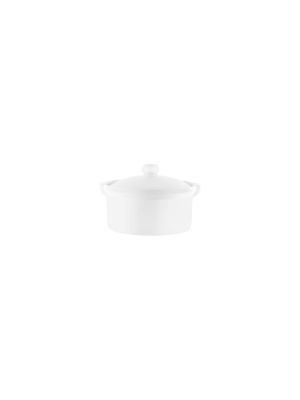 Vitroceram Casserole Dish With Cover 137x90mm / 330ml White 