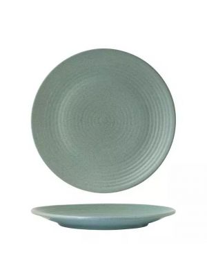 Zuma Mint Round Coupe Ribbed Plate-265mm  Box of  6