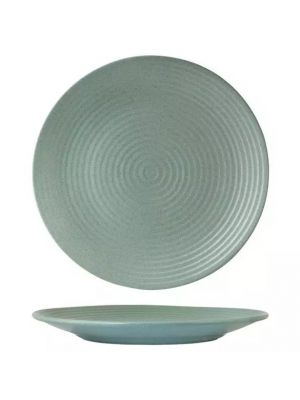 Zuma Mint Round Coupe Ribbed Plate-310mm  Box of  6