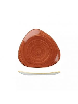 Churchill Stonecast Triangular Plate-229Mm - Spiced Orange (Box Of - 12)