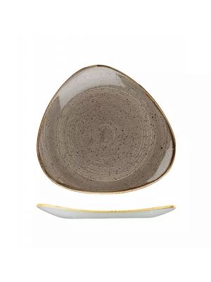 Churchill Stonecast Triangular Plate-260Mm - Peppercorn Grey (Box Of - 12)