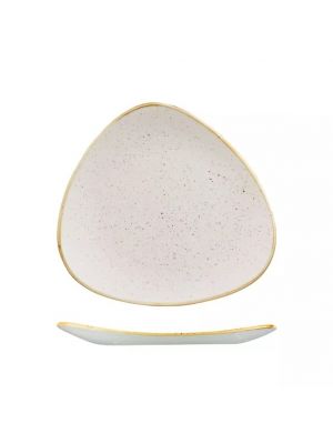 Churchill Stonecast Triangular Plate-260Mm - Barley White (Box Of - 12)