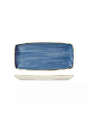 Churchill Stonecast Oblong Plate-295X150Mm - Cornflower Blue (Box Of 12)
