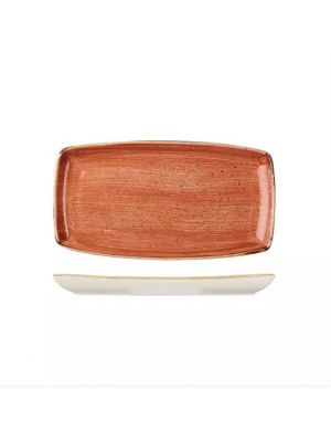 Churchill Stonecast Oblong Plate-295X150Mm - Spiced Orange (Box Of 12)