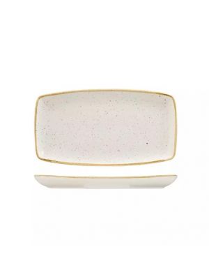 Churchill Stonecast Oblong Plate-295X150Mm  Box Of - Barley White