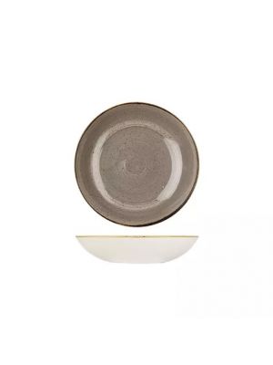 Churchill Stonecast Round Coupe Bowl-182Mm - Peppercorn Grey (Box Of - 12)