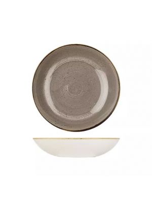 Churchill Stonecast Round Coupe Bowl-248Mm - Peppercorn Grey (Box Of - 12)
