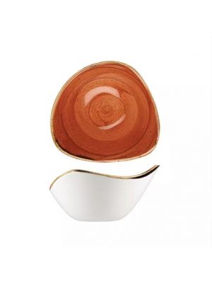 Churchill Stonecast Triangular Bowl-153Mm - Spiced Orange (Box Of - 12)