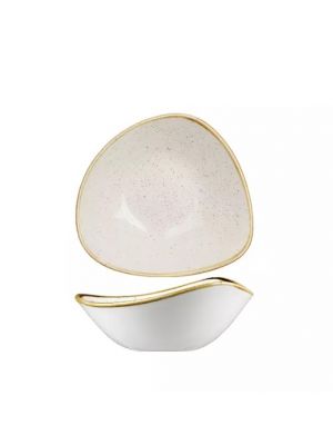 Churchill Stonecast Triangular Bowl-185Mm - Barley White (Box Of - 12)