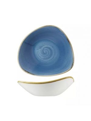 Churchill Stonecast Triangular Bowl-230Mm - Cornflower Blue (Box Of - 12)