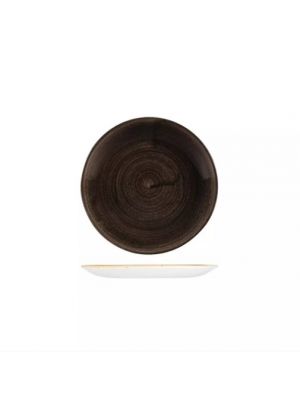 Churchill Patina Round Coupe Plate-165Mm - Iron Black (Box Of - 12)