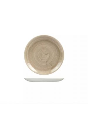 Churchill Patina Round Coupe Plate-165Mm - Taupe (Box Of - 12)