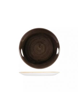 Churchill Patina Round Coupe Plate-217Mm - Iron Black (Box Of - 12)
